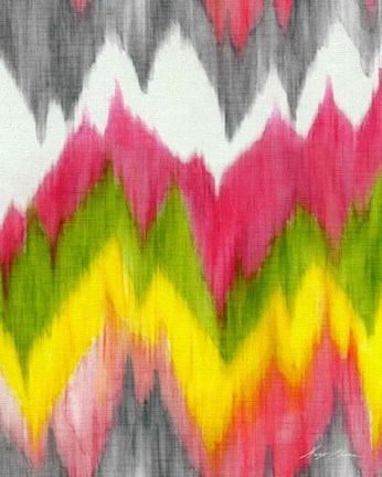 Framed Vibrant Crests I Print