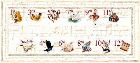 Framed 12 Days of Christmas Print