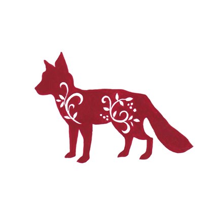 Framed Holiday Fox Print