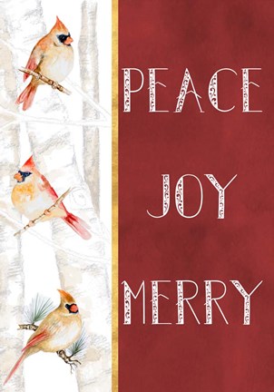 Framed Peace Joy Merry Print