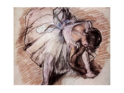 Framed Dancer Adjusting Her Slipper Print