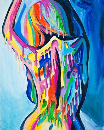 Framed Vibrant Female Figurative Print