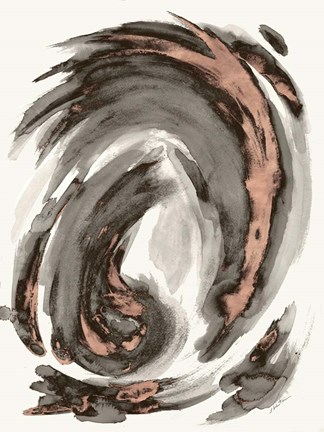 Framed Muted Swirl I Print