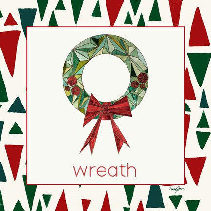 Framed Geometric Christmas IV Print