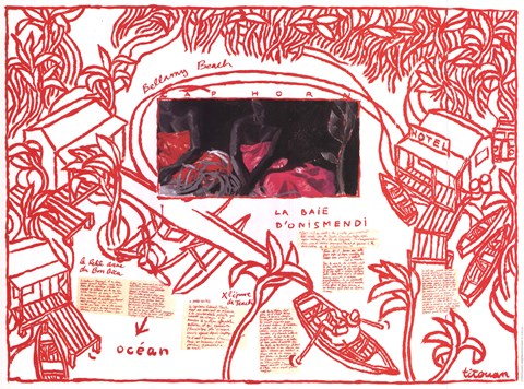 Framed Baie d'Onismendi Print