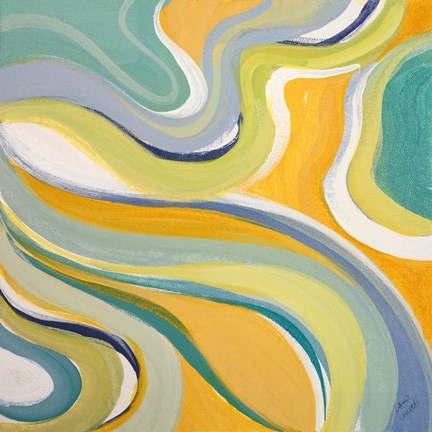 Framed Curvilinear Bright II Print