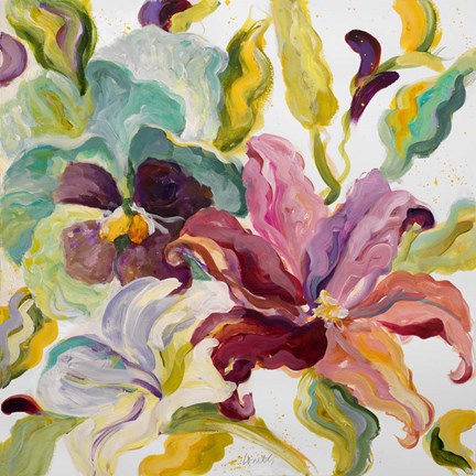 Framed Lyrical Garden I Print