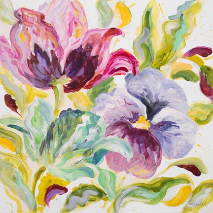 Framed Lyrical Garden II Print