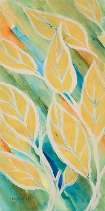 Framed Swaying Leaves II Print