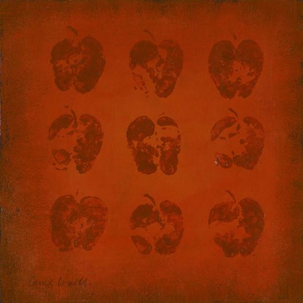 Framed All Lined Up- Apples Print