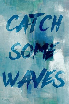 Framed Blue Waves I Print