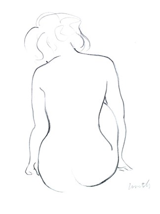 Framed Contemplating Female II Print