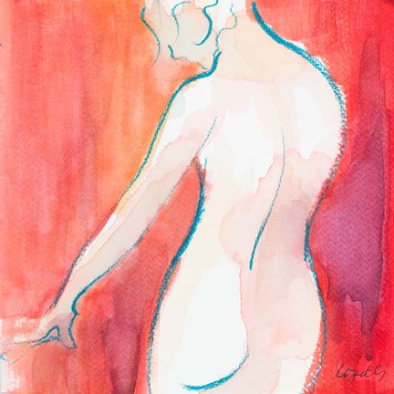 Framed Female Watercolor Figure II Print