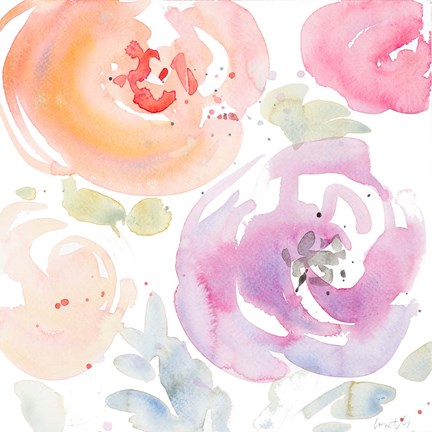 Framed Gentle Blossoms I Print