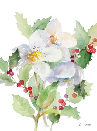 Framed Christmas Bouquet I Print