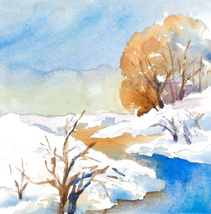 Framed Snowy Serenity II Print