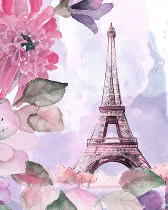 Framed Parisian Blossoms I Print