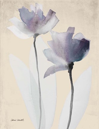 Framed Double Purple Whisper Print