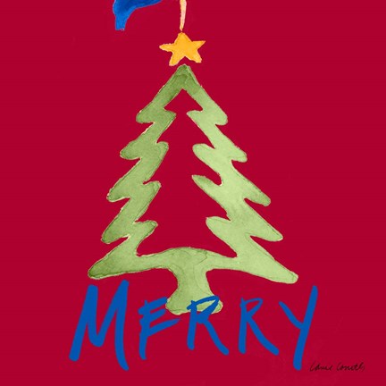 Framed Christmas Ornaments II Print