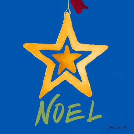 Framed Christmas Ornaments III Print