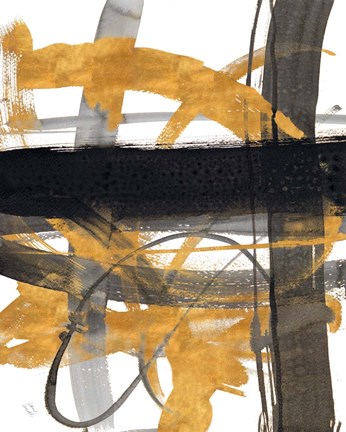 Framed Urban Vibe With Gold III Print