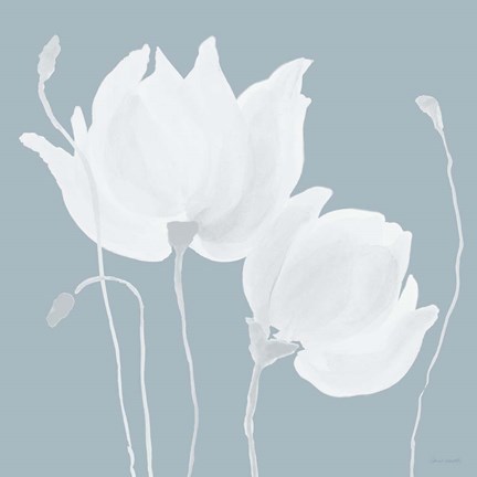 Framed White Floral Sway Print
