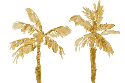 Framed Gold Palms III Print