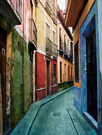 Framed Old Granada Vertical Print