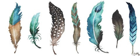 Framed Fetching Feathers II Print