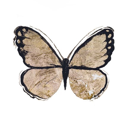 Framed Flutter Gold II Print
