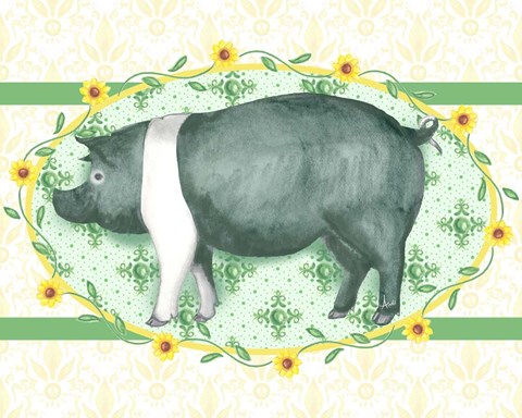 Framed Piggy Wiggy II Print