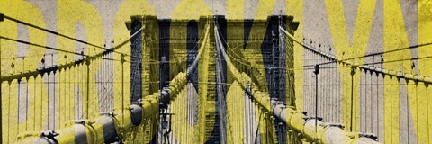 Framed Brooklyn Bridge Type Print