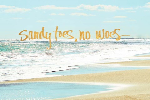 Framed Sandy Toes, No Woes Print