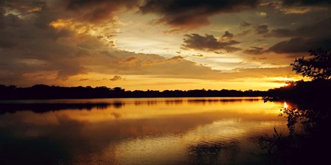 Framed Yellow Sunset Print