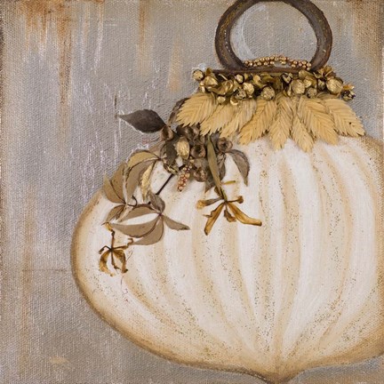 Framed White Ornament I Print