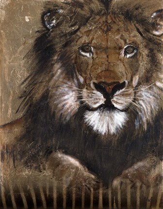 Framed Brown Lion Print