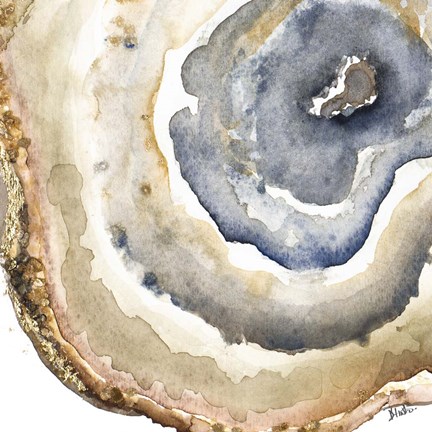 Framed Up Close Agate Watercolor I Print