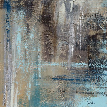 Framed Abstract on Teal Print