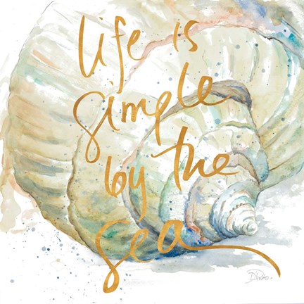 Framed Life is Simple by the Sea Print