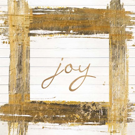 Framed Gold Joy Square Print