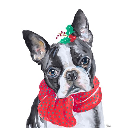 Framed Holiday Dog II Print