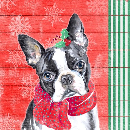Framed Holiday Puppy II Print