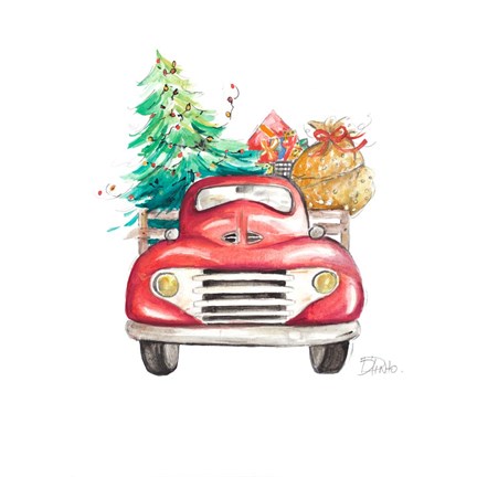 Framed Christmas Tree Haul II Print