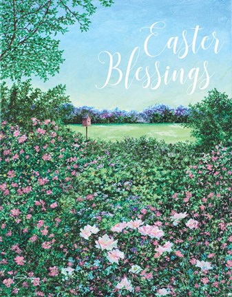 Framed Easter Garden Blessings Print