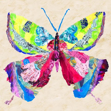 Framed Brilliant Butterfly I Print