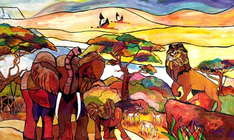 Framed African Serengeti I Print