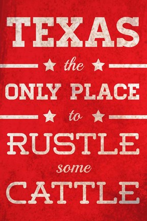 Framed Rustle Some Cattle Print