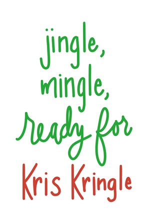 Framed Jingle Mingle Kris Kringle Print