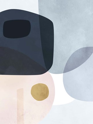 Framed Gold Monde I Print