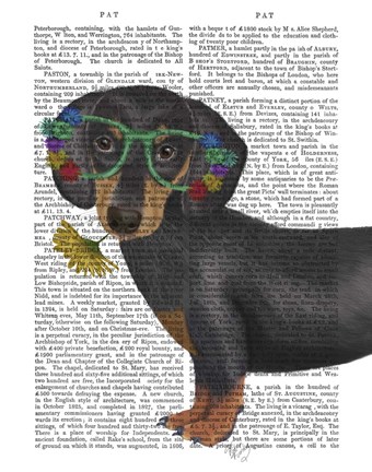 Framed Dachshund Flower Glasses Print
